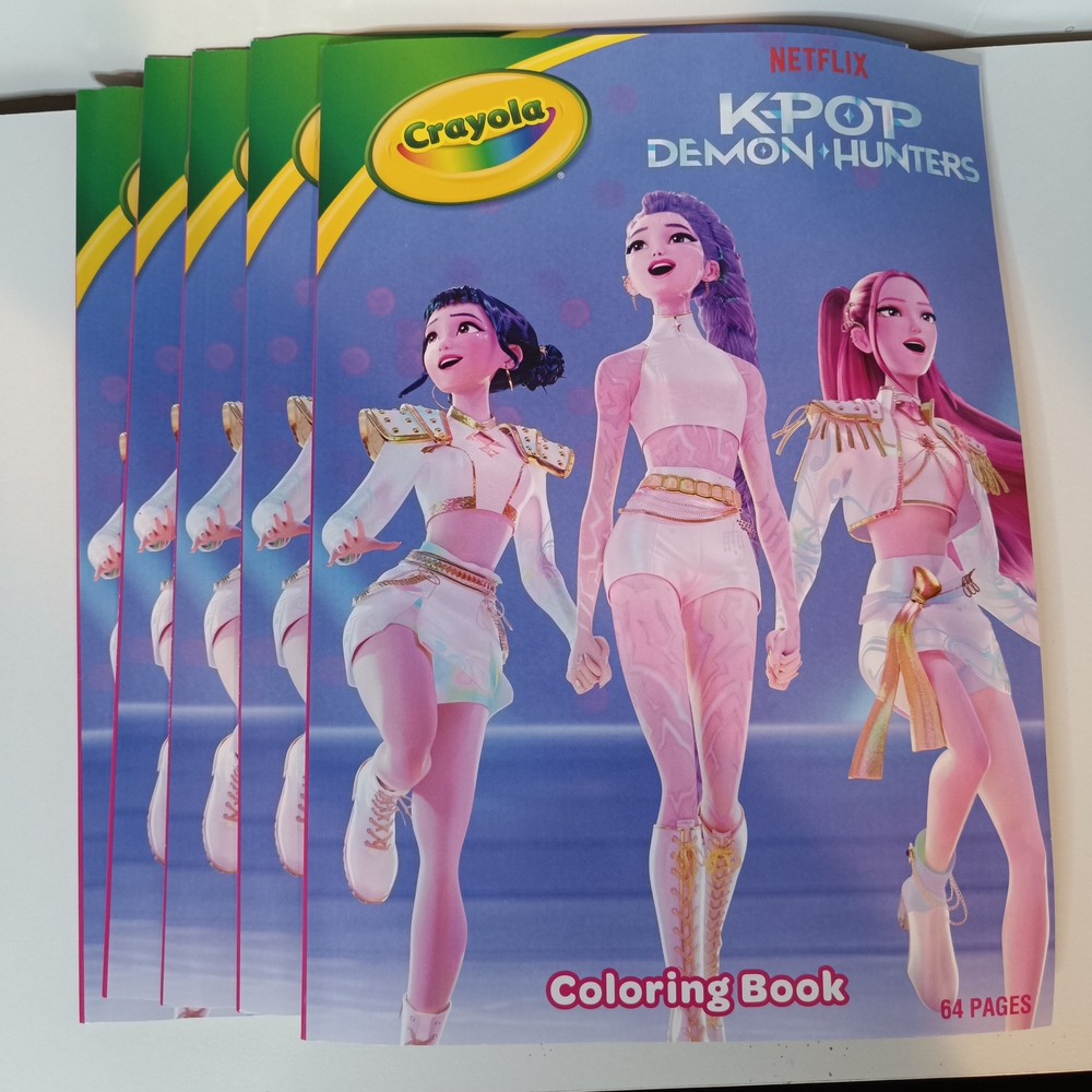 Lot Of 5 K Pop Demon Hunters Coloring Book BRAND NEW KPOP Rumi Derpy Saja Boys